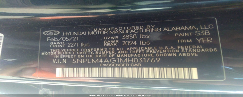 5NPLM4AG1MH031769 2021 HYUNDAI ELANTRA photo no. 9