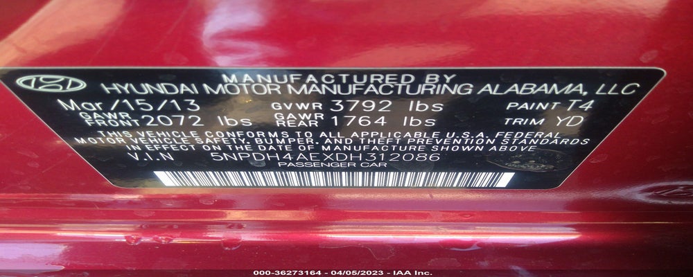 5NPDH4AEXDH312086 2013 HYUNDAI ELANTRA photo no. 9