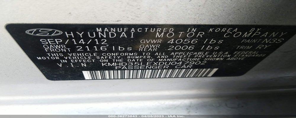 KMHD35LEXDU047902 2013 HYUNDAI ELANTRA GT photo no. 9