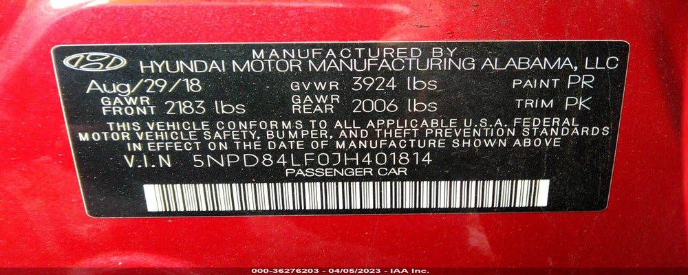 5NPD84LF0JH401814 2018 HYUNDAI ELANTRA photo no. 9