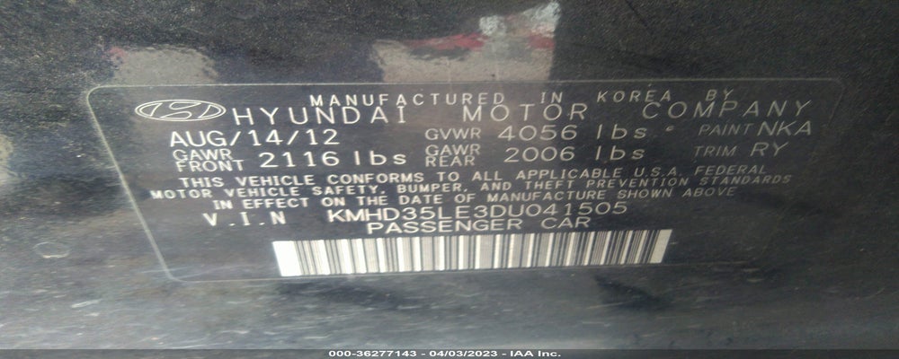 KMHD35LE3DU041505 2013 HYUNDAI ELANTRA GT photo no. 9