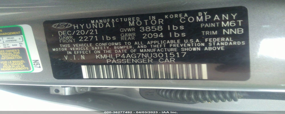 KMHLP4AG7NU301517 2022 HYUNDAI ELANTRA photo no. 9