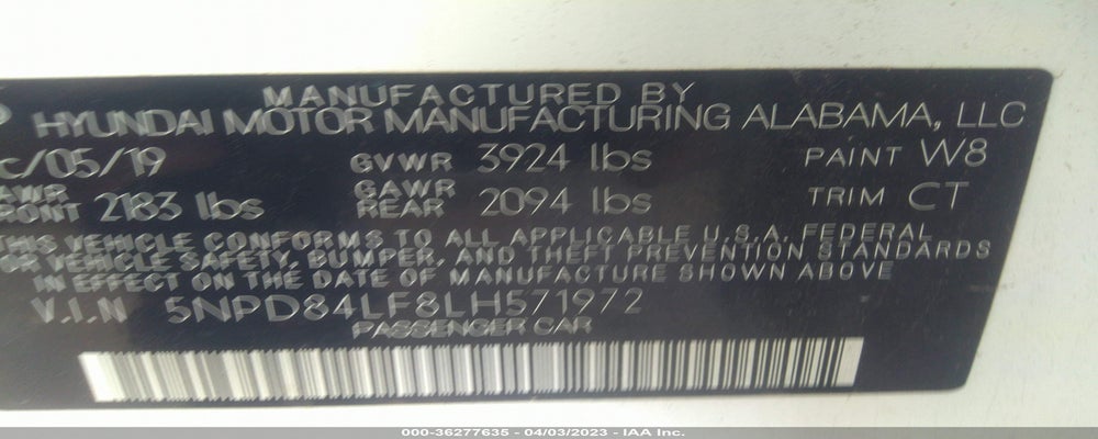 5NPD84LF8LH571972 2020 HYUNDAI ELANTRA photo no. 9