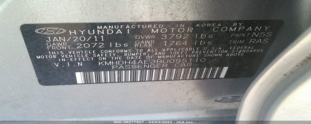 KMHDH4AE3BU095110 2011 HYUNDAI ELANTRA photo no. 9