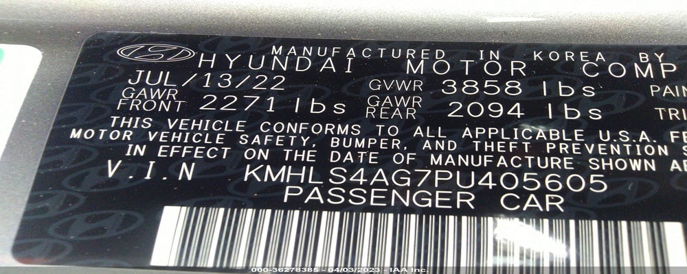 KMHLS4AG7PU405605 2023 HYUNDAI ELANTRA photo no. 9