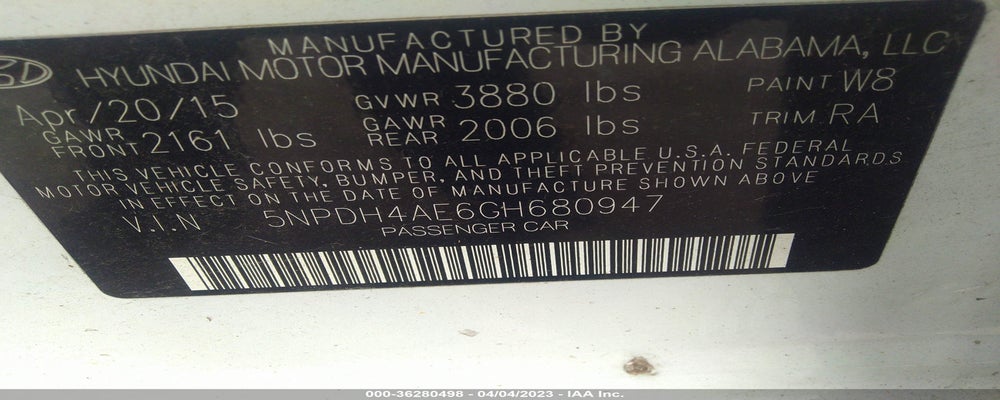 5NPDH4AE6GH680947 2016 HYUNDAI ELANTRA photo no. 9
