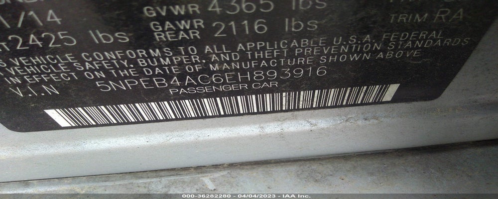5NPEB4AC6EH893916 2014 HYUNDAI SONATA photo no. 9