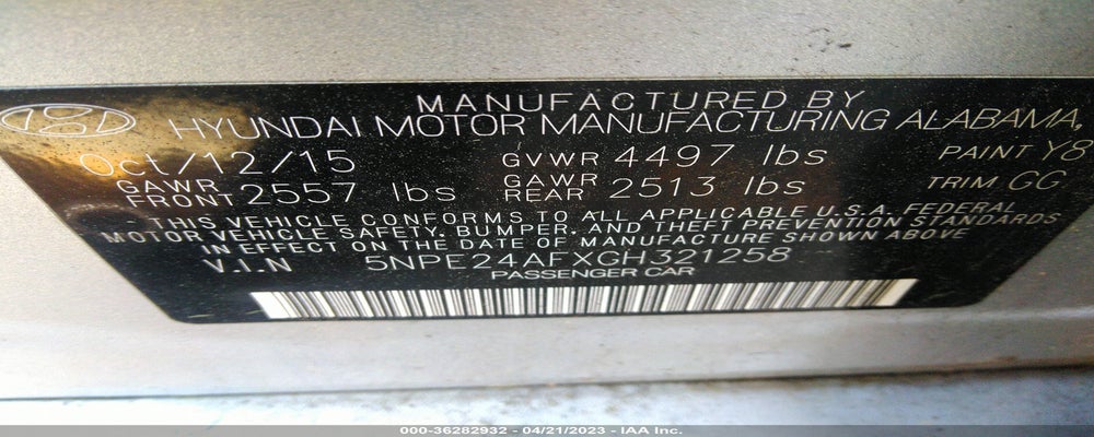5NPE24AFXGH321258 2016 HYUNDAI SONATA photo no. 9