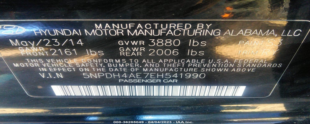 5NPDH4AE7EH541990 2014 HYUNDAI ELANTRA photo no. 9