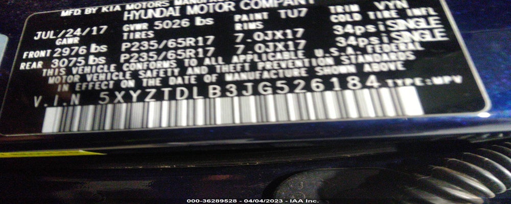 5XYZTDLB3JG526184 2018 HYUNDAI SANTA FE SPORT photo no. 9