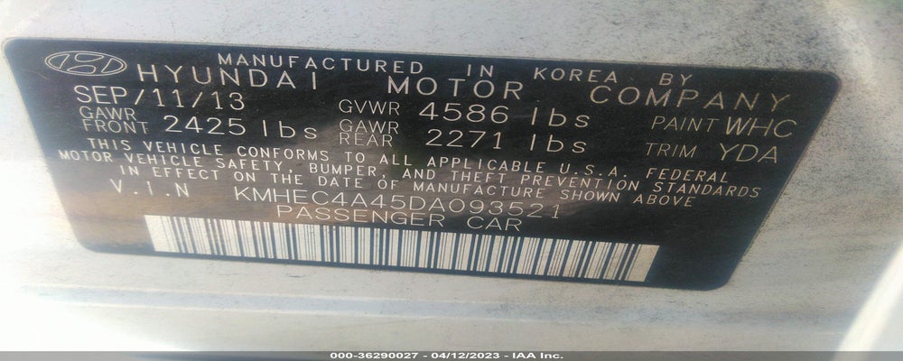 KMHEC4A45DA093521 2013 HYUNDAI SONATA HYBRID photo no. 9