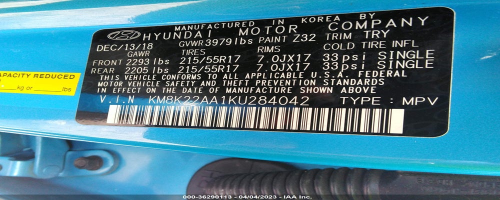 KM8K22AA1KU284042 2019 HYUNDAI KONA photo no. 9