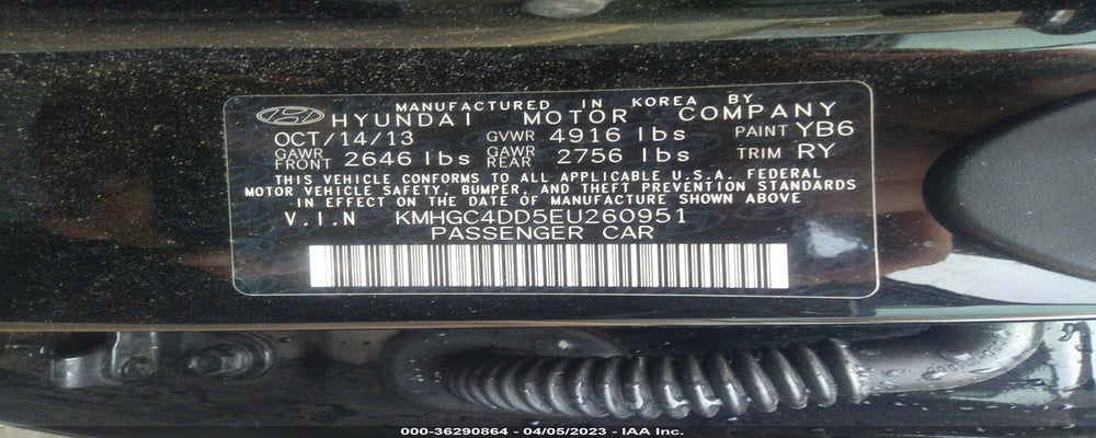 KMHGC4DD5EU260951 2014 HYUNDAI GENESIS photo no. 9