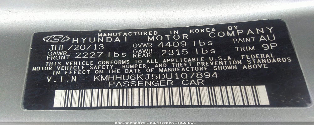 KMHHU6KJ5DU107894 2013 HYUNDAI GENESIS COUPE photo no. 9