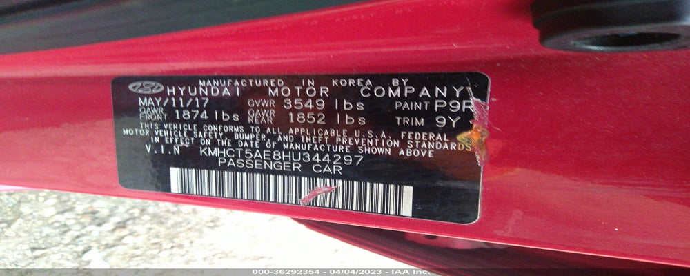KMHCT5AE8HU344297 2017 HYUNDAI ACCENT photo no. 9