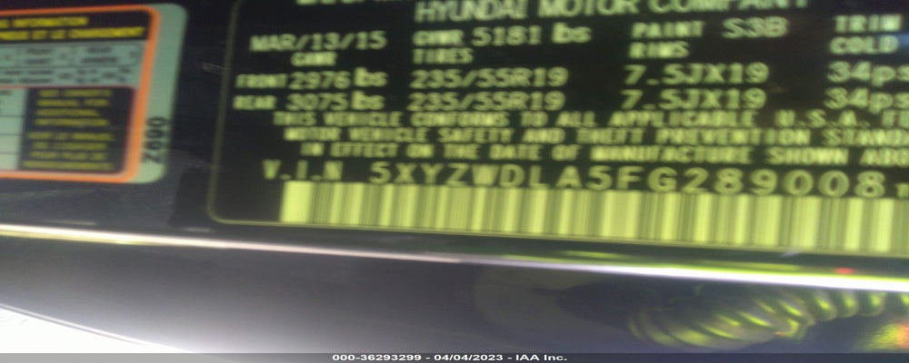 5XYZWDLA5FG289008 2015 HYUNDAI SANTA FE SPORT photo no. 9