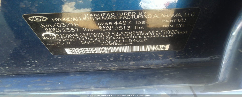 5NPE34AF2HH454028 2017 HYUNDAI SONATA photo no. 9