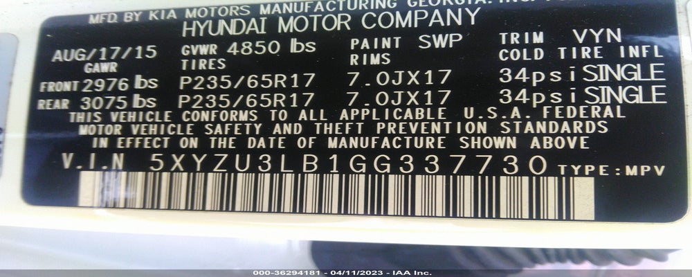 5XYZU3LB1GG337730 2016 HYUNDAI SANTA FE SPORT photo no. 9