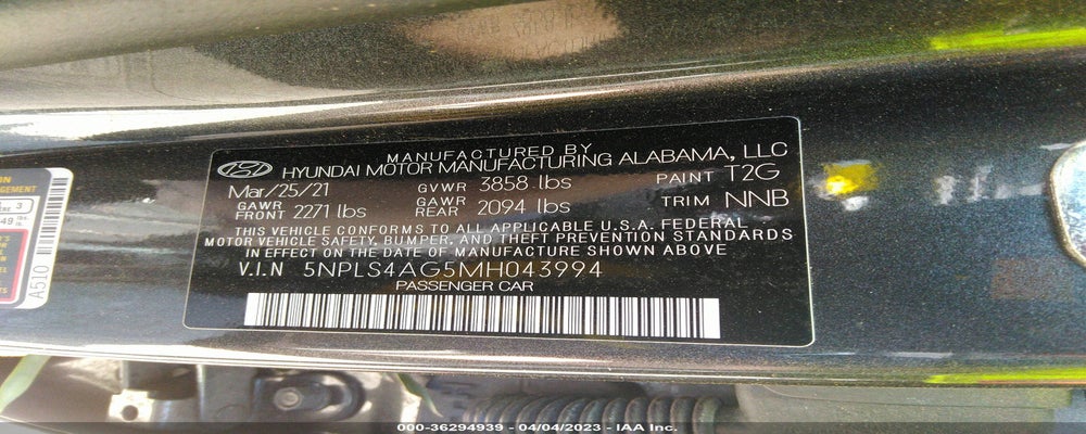 5NPLS4AG5MH043994 2021 HYUNDAI ELANTRA photo no. 9