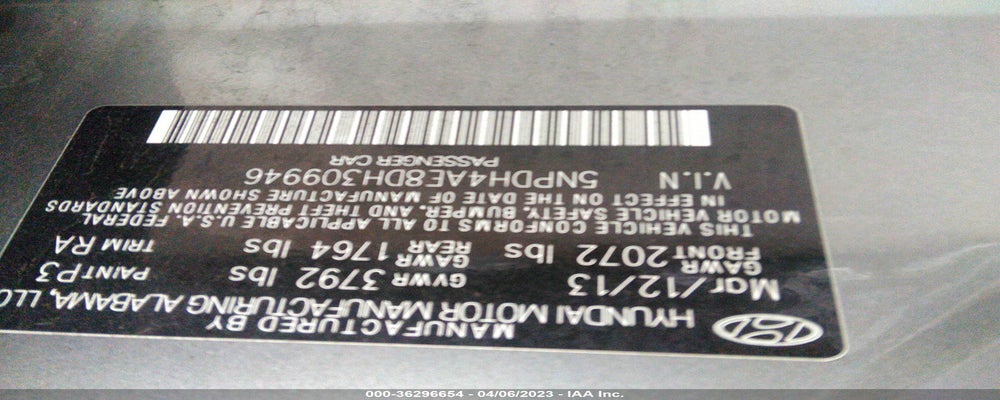 5NPDH4AE8DH309946 2013 HYUNDAI ELANTRA photo no. 9