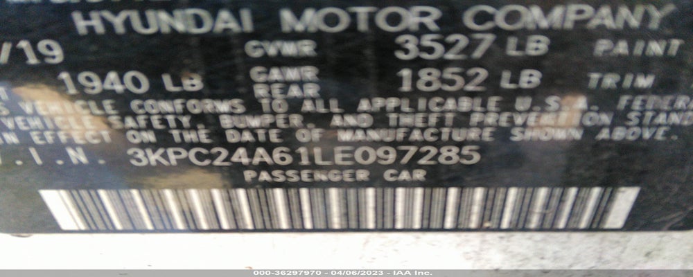 3KPC24A61LE097285 2020 HYUNDAI ACCENT photo no. 9