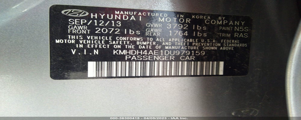 KMHDH4AE1DU979159 2013 HYUNDAI ELANTRA photo no. 9