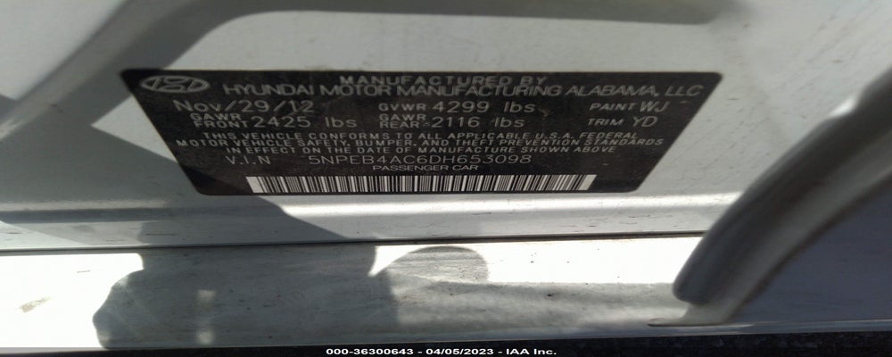 5NPEB4AC6DH653098 2013 HYUNDAI SONATA photo no. 9