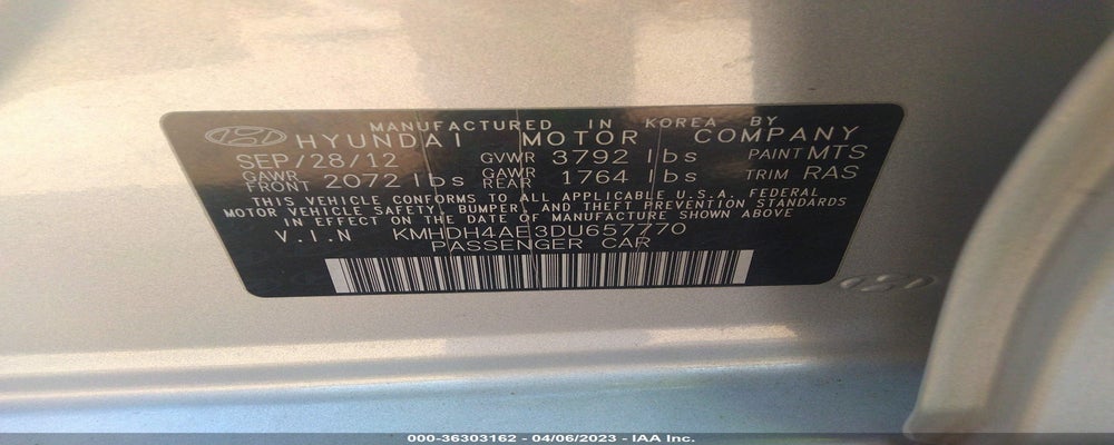 KMHDH4AE3DU657770 2013 HYUNDAI ELANTRA photo no. 9