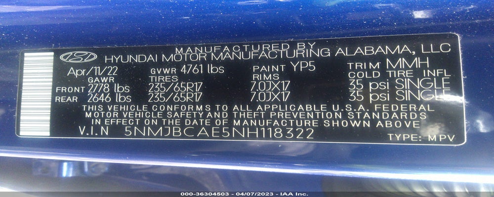 5NMJBCAE5NH118322 2022 HYUNDAI TUCSON photo no. 9