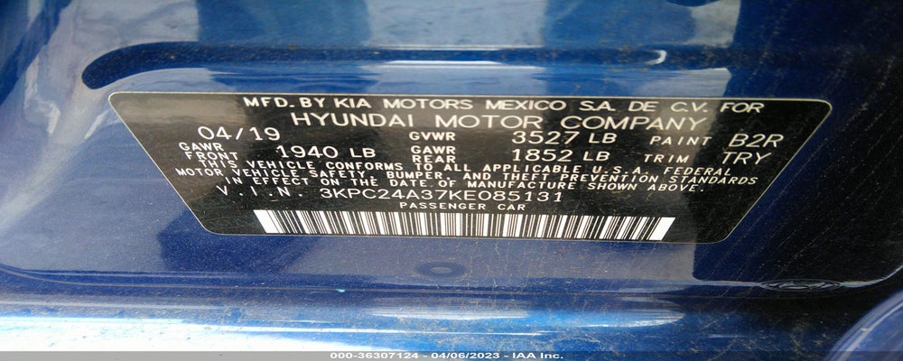 3KPC24A37KE085131 2019 HYUNDAI ACCENT photo no. 9