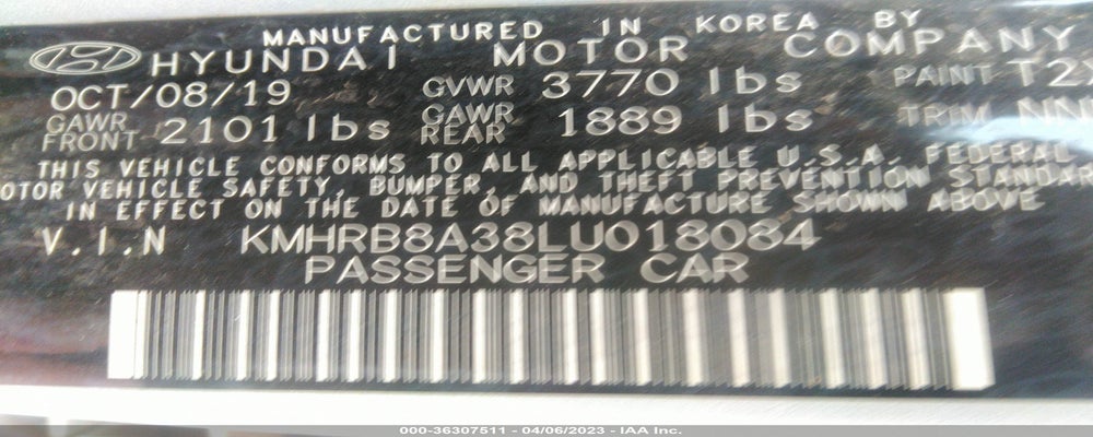 KMHRB8A38LU018084 2020 HYUNDAI VENUE photo no. 9
