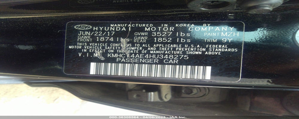 KMHCT4AE4HU348275 2017 HYUNDAI ACCENT photo no. 9