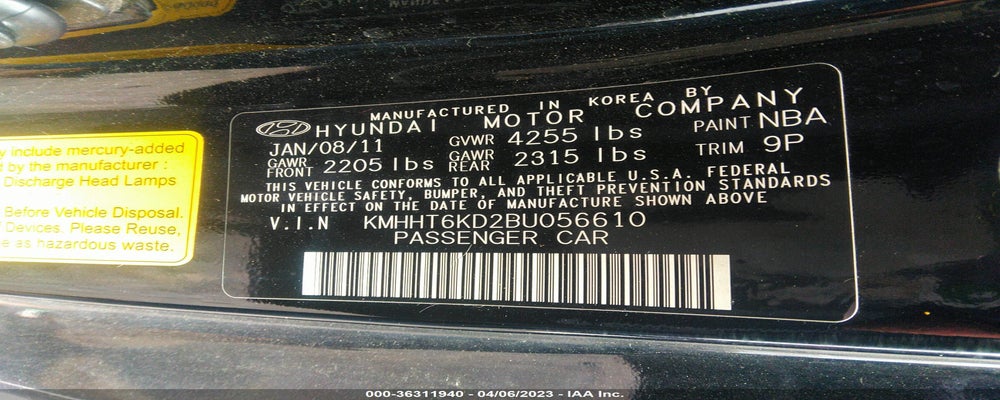 KMHHT6KD2BU056610 2011 HYUNDAI GENESIS COUPE photo no. 9