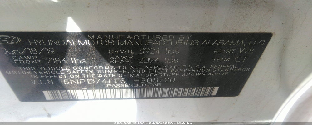 5NPD74LF3LH508720 2020 HYUNDAI ELANTRA photo no. 9