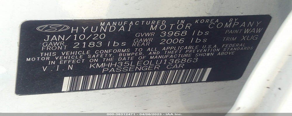 KMHH35LE0LU136863 2020 HYUNDAI ELANTRA GT photo no. 9