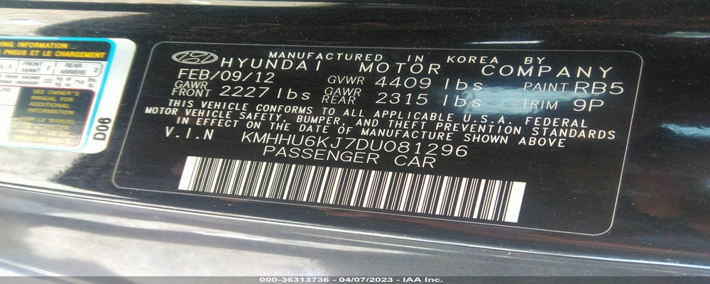 KMHHU6KJ7DU081296 2013 HYUNDAI GENESIS COUPE photo no. 9