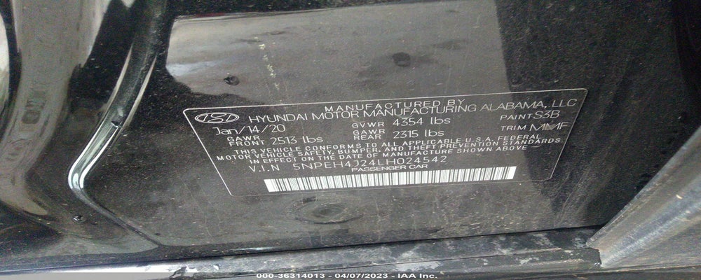 5NPEH4J24LH024542 2020 HYUNDAI SONATA photo no. 9