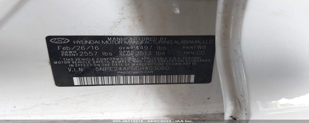 5NPE24AF5GH403060 2016 HYUNDAI SONATA photo no. 9