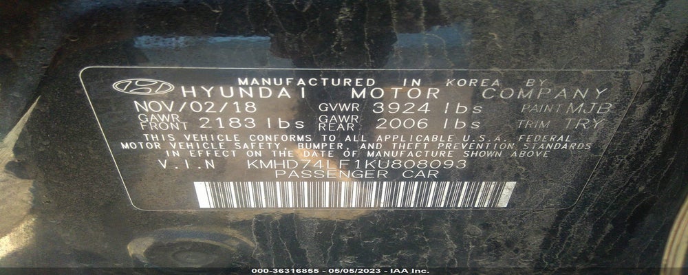 KMHD74LF1KU808093 2019 HYUNDAI ELANTRA photo no. 9