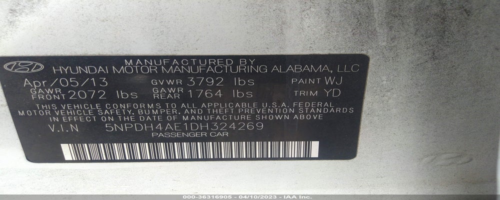 5NPDH4AE1DH324269 2013 HYUNDAI ELANTRA photo no. 9