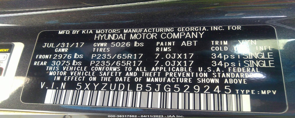 5XYZUDLB5JG529245 2018 HYUNDAI SANTA FE SPORT photo no. 9