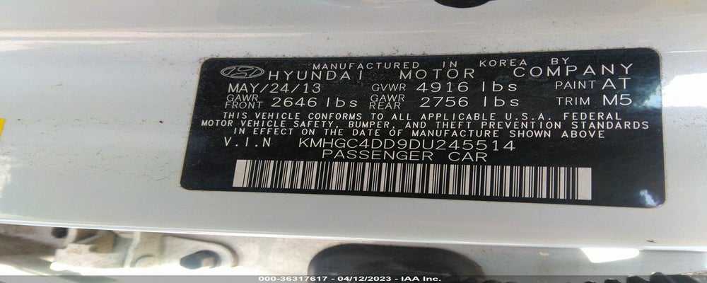 KMHGC4DD9DU245514 2013 HYUNDAI GENESIS photo no. 9