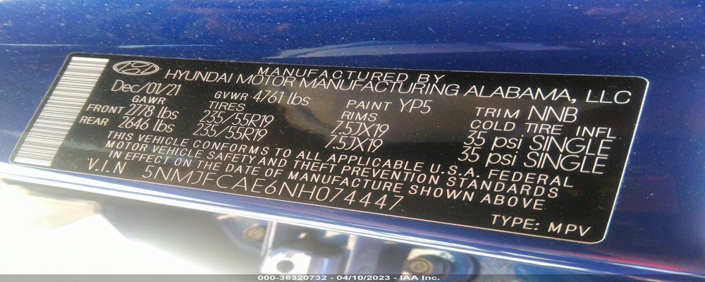 5NMJFCAE6NH074447 2022 HYUNDAI TUCSON photo no. 9