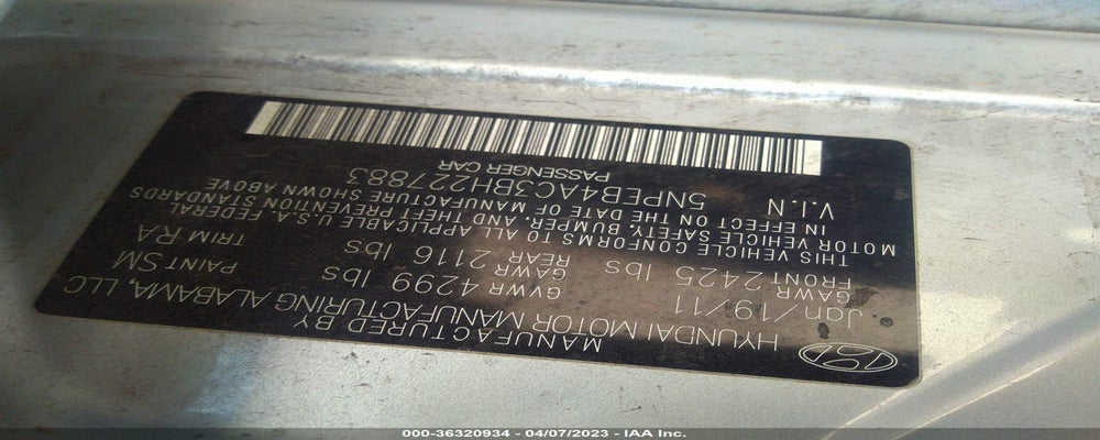 5NPEB4AC3BH227883 2011 HYUNDAI SONATA photo no. 9