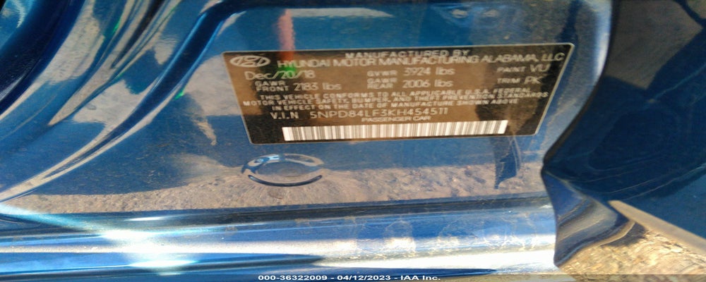 5NPD84LF3KH454511 2019 HYUNDAI ELANTRA photo no. 9