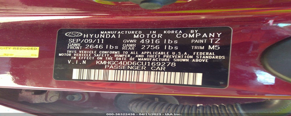 KMHGC4DD6CU169278 2012 HYUNDAI GENESIS photo no. 9