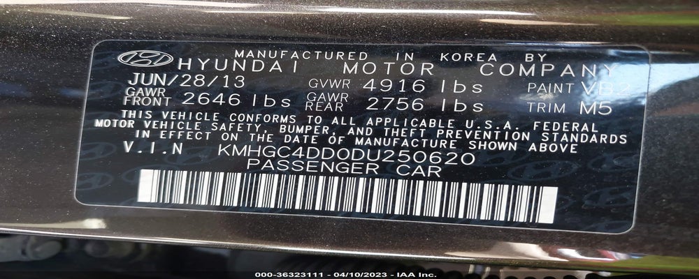 KMHGC4DD0DU250620 2013 HYUNDAI GENESIS photo no. 9