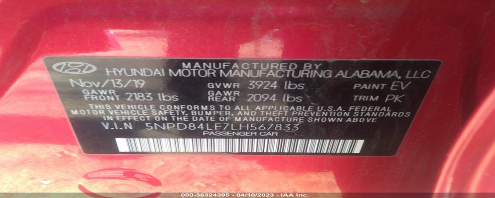 5NPD84LF7LH567833 2020 HYUNDAI ELANTRA photo no. 9