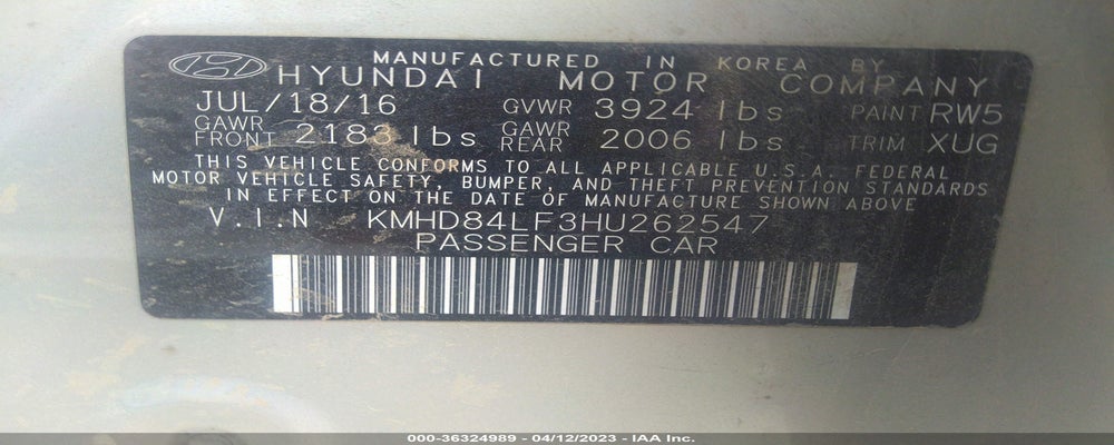 KMHD84LF3HU262547 2017 HYUNDAI ELANTRA photo no. 9