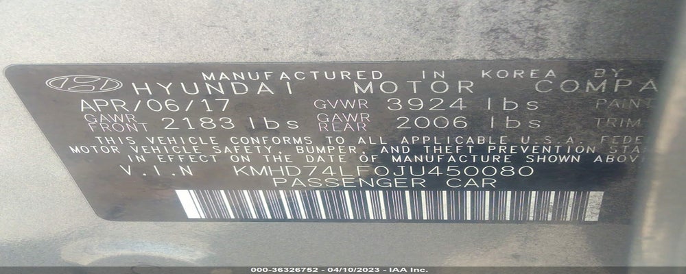 KMHD74LF0JU450080 2018 HYUNDAI ELANTRA photo no. 9